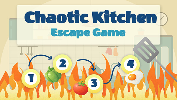 Interactive Chaotic kitchen escape room template