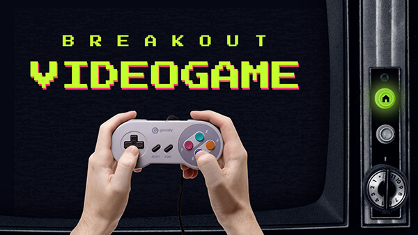 Interactive Video game breakout template