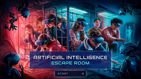 Artificial intelligence escape room