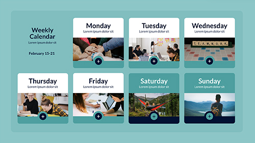 Weekly calendar