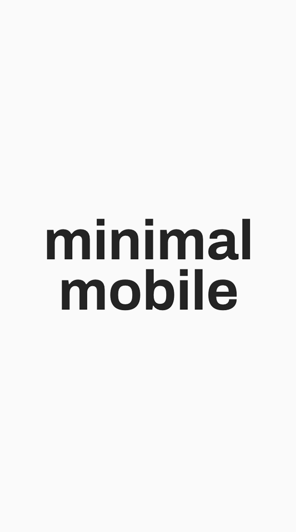 Minimal presentation mobile