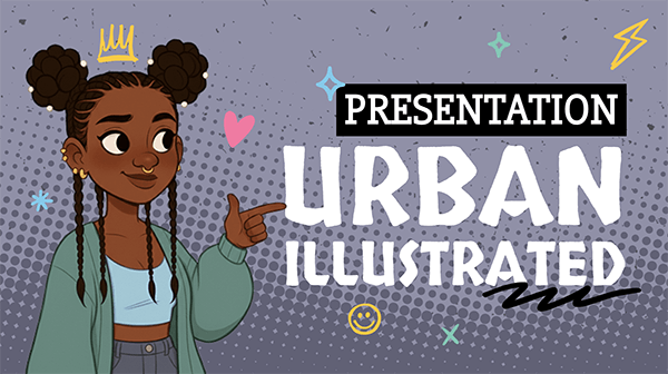 Interactive Urban illustrated presentation template
