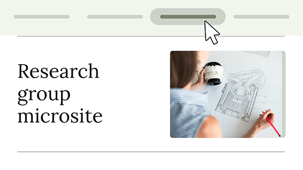 Research group microsite