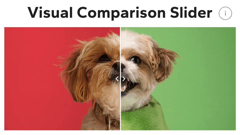 Visual comparison slider